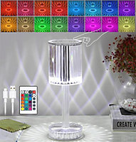 Extrastar Cordless LED Night Light Desk Lamp Rechargeable with Remote Control, 16 Colour RGB