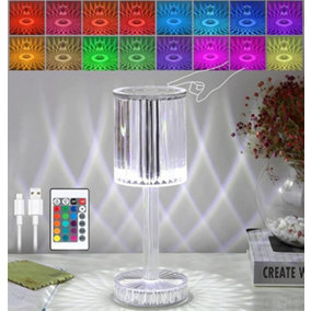 Extrastar Cordless LED Night Light Desk Lamp Rechargeable with Remote Control, 16 Colour RGB