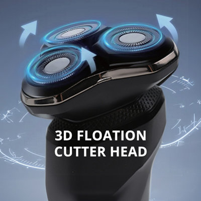 ExtraStar Cordless Rechargeable Professional Shaver, 3 Cutter Heads ...