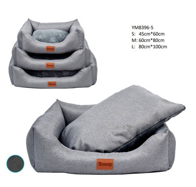 Extrastar DOG BED Grey Double-Sided Internal Cushion Medium