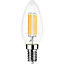 EXTRASTAR E14 LED Filament Candle Bulbs 4W warm white,2700K