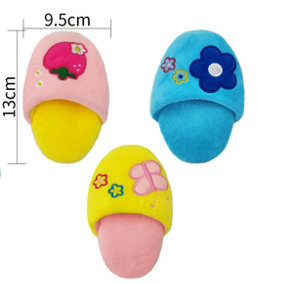 Extrastar Fabric Slippers Squeaky Dog Toy (random color)