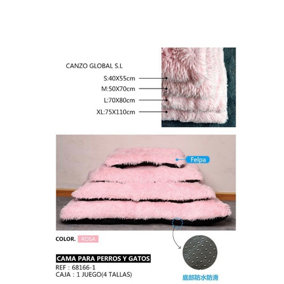 Extrastar Fluffy Pet Bed Pink Large