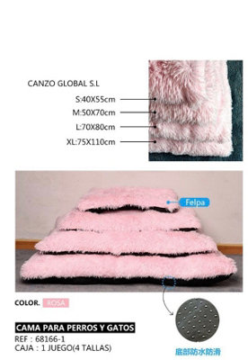 Extrastar Fluffy Pet Bed Pink Small DIY at B&Q
