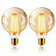 Extrastar G95 4W LED Ball Bulb E27, 2200K, Pack of 2