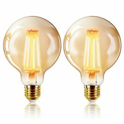 Extrastar G95 4W LED Ball Bulb E27, 2200K, Pack of 2