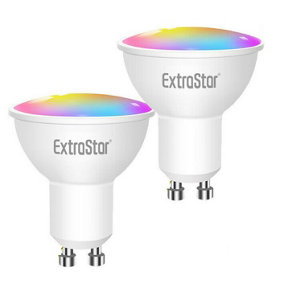ExtraStar GU10 6W WIFI LED Smart RGB Light bulb (pack of 2)