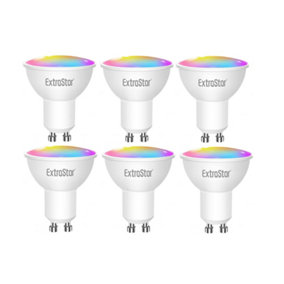 ExtraStar GU10 6W WIFI LED Smart RGB Light bulb (pack of 6)