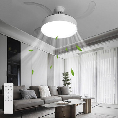ExtraStar Integrated LED Minimalist Ceiling Fan Light - Remote Included