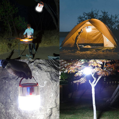 Extrastar LED Portable Camping Torch Battery Operated Lantern Night Light Tent Lamp USB rechargable PowerBank