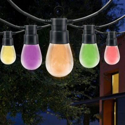 ExtraStar LED Solar Bulb String Lights, 6.5m, 10 Bulbs, 8 Modes RGBW