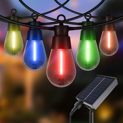 Extrastar LED Solar Meteor Shower String Lights, 6.5 Meters 10 Lamps ...