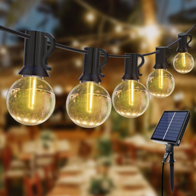 Extrastar LED Solar String Lights 7.5M x 10 G40 Bulbs
