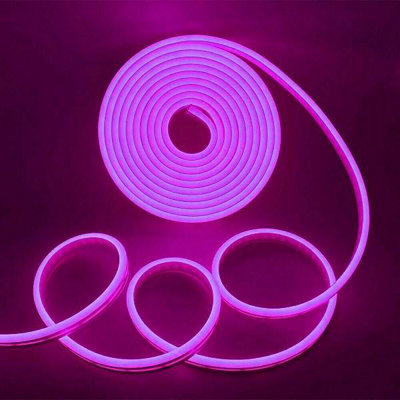 Extrastar Neon LED Strip 5M Cable with Power Adapter, Purple, IP65, Christmas Halloween decorations