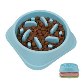 Extrastar pet slow feeder bowl, puzzle feeder 19.3x19.3x4.3cm Blue