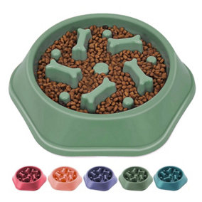 Extrastar pet slow feeder bowl, puzzle feeder 22.5x20.5x5cm Green