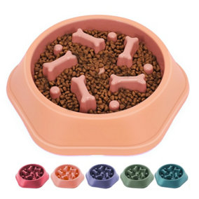 Extrastar pet slow feeder bowl, puzzle feeder 22.5x20.5x5cm Pink