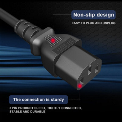 Extrastar Power Cable UK plug Male, IEC-320-C13, 1.5M, Black, 3 core 1.0mm
