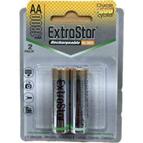 Extrastar Rechargeable battery AA, 1800mAh