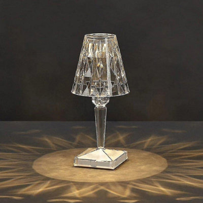 ExtraStar Rechargeable LED Crystal Effect Dimmable Desk Lamp, CCT