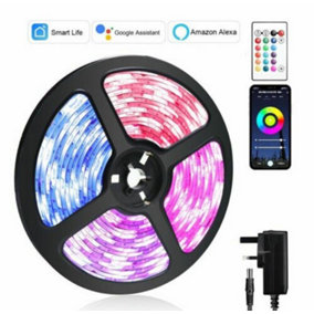 Extrastar RGB LED STRIP LIGHTS, 5M,  Color changing by remote and app control, IP44