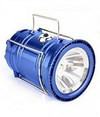 Extrastar Solar LED Camping Lantern Torch Blue 2 mode 5W 6500K IP44 Rechargeable, Powerbank
