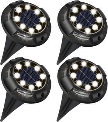 Extrastar Solar outdoor garden spotlight IP65, 6500K, Pack of 4