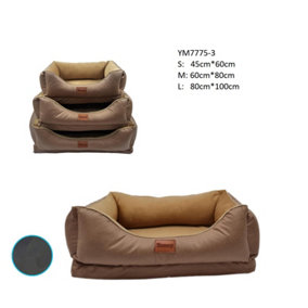 Extrastar Super Soft Coffee Brown Dog Bed Large