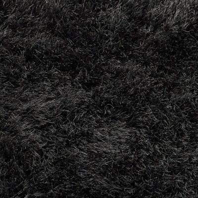 Extravagance Dark Grey Shaggy Cushion by Origins-43cm X 43cm