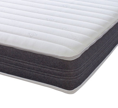 Extreme Comfort Grey Sirocco 18cms Deep Hybrid Spring & Memory Foam Mattress 2ft6 Small Single