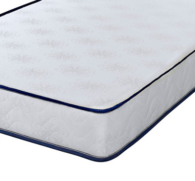 eXtreme comfort ltd, Small Single - 2ft6" Damask Dual Sided Flat Sleep Surface Kids Value Essentials Foam Free Spring Mattress