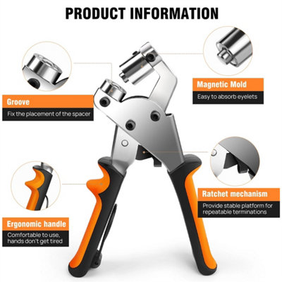 Eyelet Press Set Hand Press Eyelet Machine Eyelet Pliers With 500PCS ...
