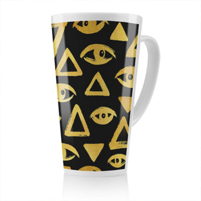 Eyes & Pyramids Latte Mug, Stunning Designer mug fit for any home ...