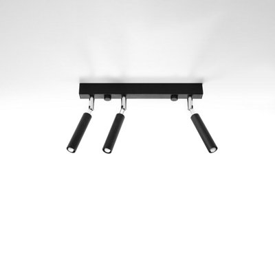 Eyetech Steel Black 3 Light Classic Ceiling Light