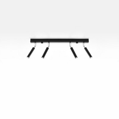 Eyetech Steel Black 4 Light Classic Ceiling Light