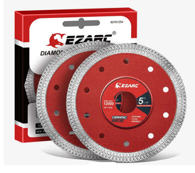 EZARC 125mm 22.2 bore thin tile cutting diamond disc mesh segment fast cut 2pack
