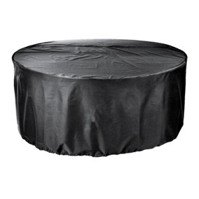 EZBreathe 6 8 Seat Round Patio Set Cover in Black