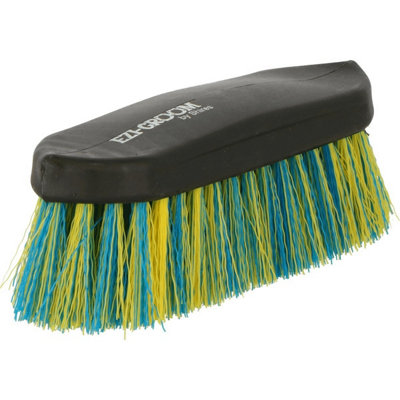 Ezi-Groom Shape Up Horse Dandy Brush Blue/Yellow (40mm x 205mm x 65mm)