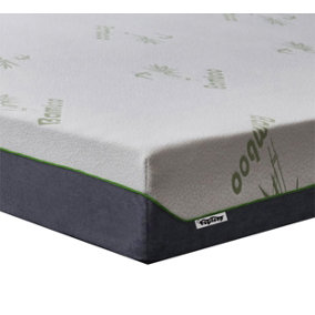 Ezysleep 18cm Bamboo Foam Mattress, Firm Comfort, Silent, Cleanable Cover, No Springs, Small Double 4FT, 122 x 190cm