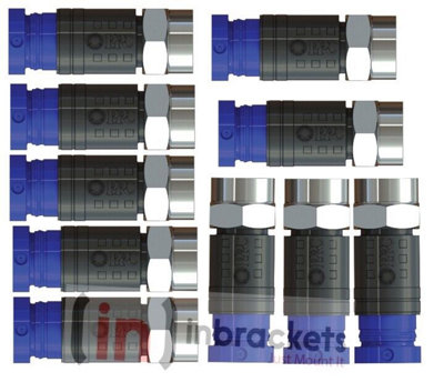 F-Type Compression Tool Coaxial cable Stripper Crimper + 20 Connectors FOR ct100 RG6