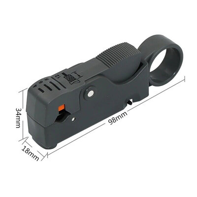 F-Type Compression Tool Coaxial cable Stripper Crimper + 20 Connectors FOR ct100 RG6 - 5