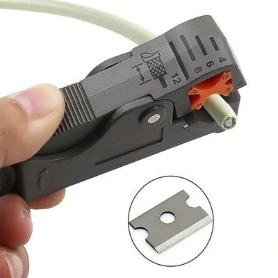 F-Type Compression Tool Coaxial cable Stripper Crimper + 20 Connectors FOR ct100 RG6 - 8