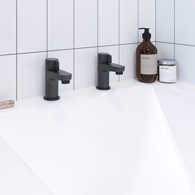 Shop black bath taps.