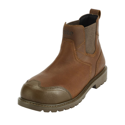 Site dark brown dealer boot.