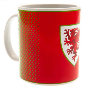 FA Wales Cymru Crest Ceramic Mug Red/Green/White (One Size)