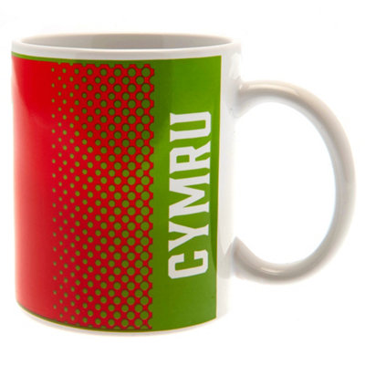 FA Wales Cymru Crest Ceramic Mug Red/Green/White (One Size)