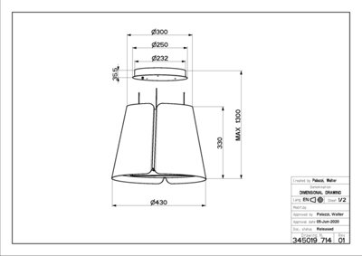 Faber Beat 45cm Island Hood Matt Black