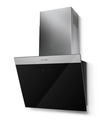 Faber Daisy B 55cm Wall Hood Black Glass DIY at B&Q