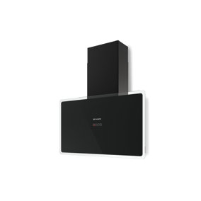 Faber Glam Fit 80cm Wall Hood Black Glass