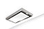 Faber Heaven Compact 90cm Ceiling Hood Stainless Steel and White Glass